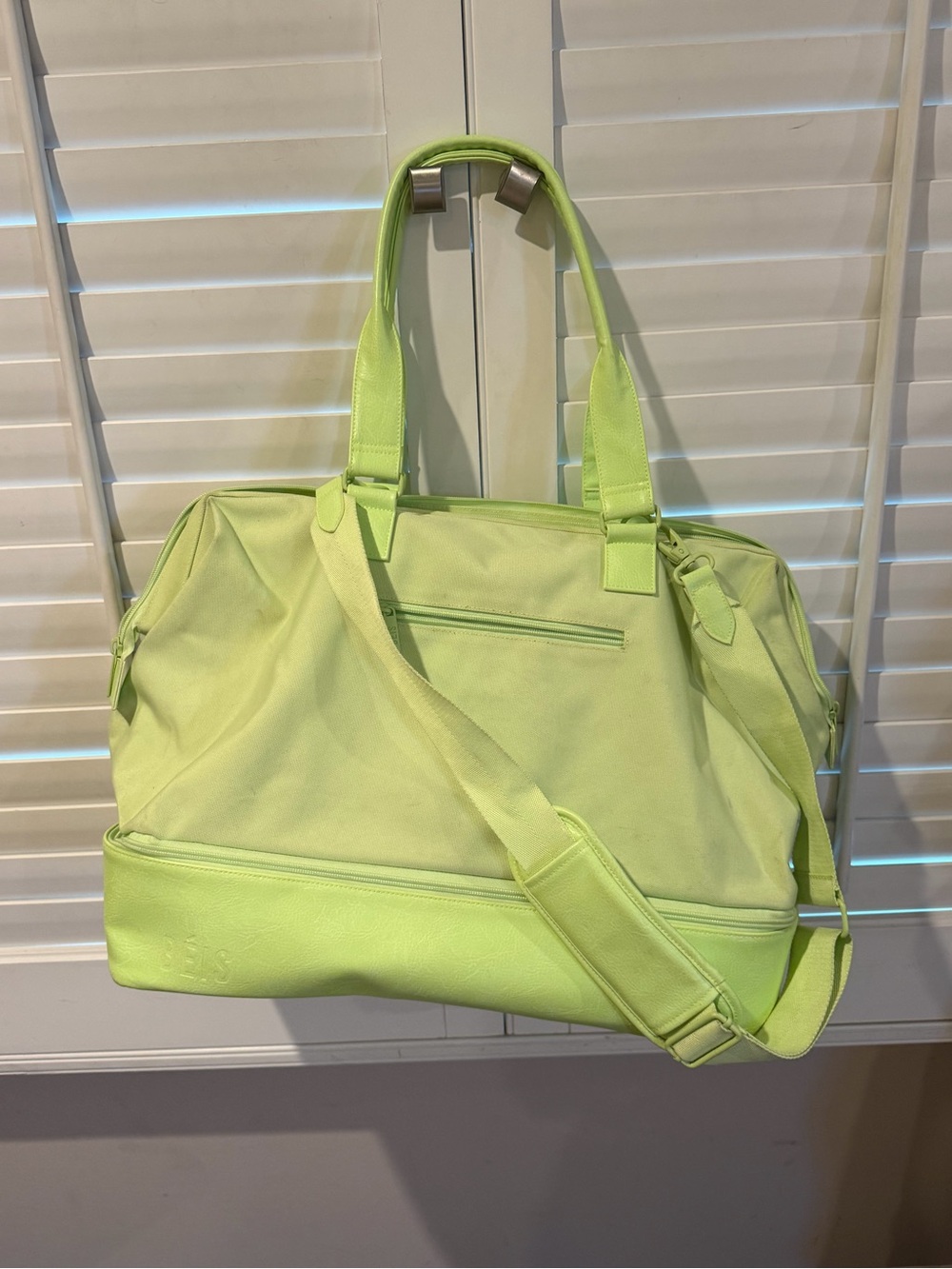 BEIS The Weekender Travel Bag Citron Lime Green Discontinued
